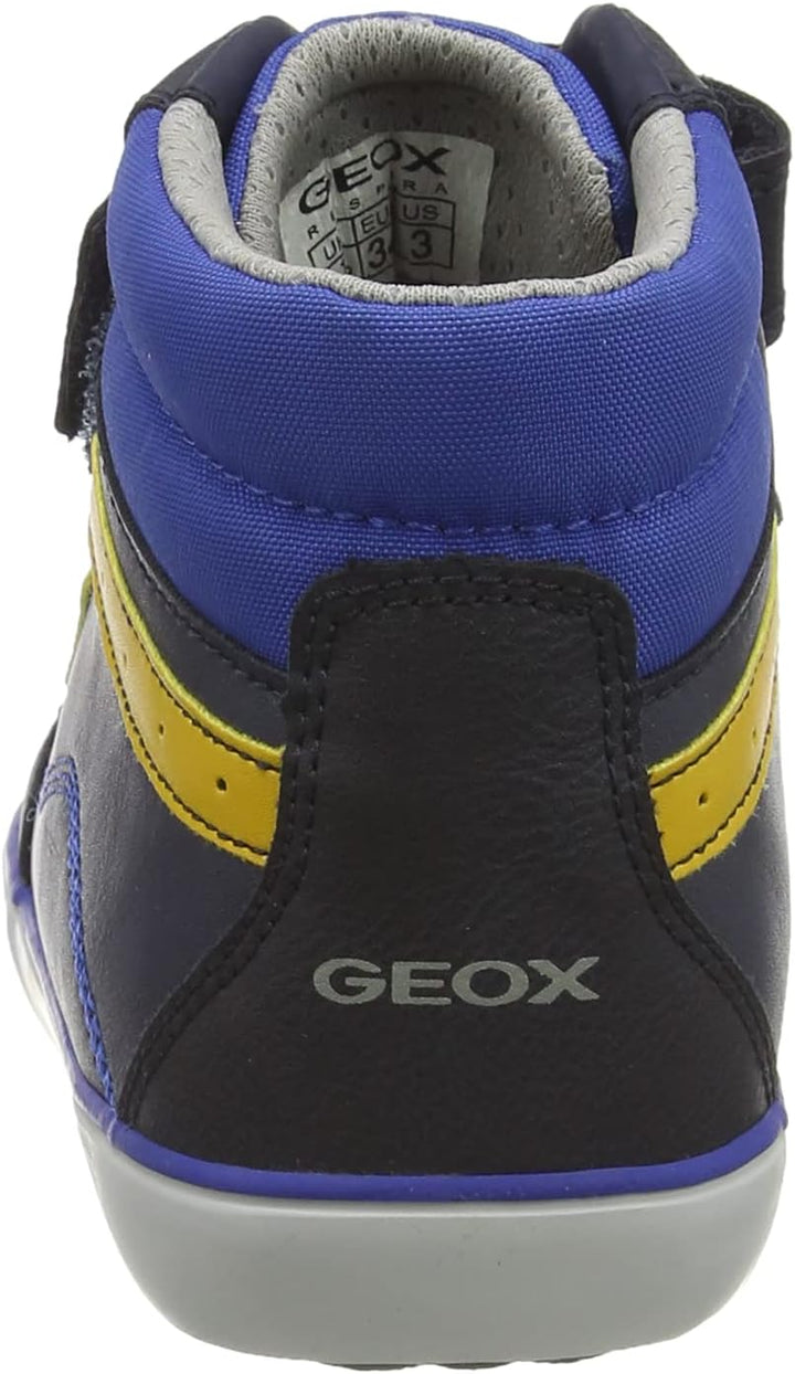 Geox Herren J Gisli Boy B Sneakers 30 EU Navy Yellow, 30 EU Navy Yellow