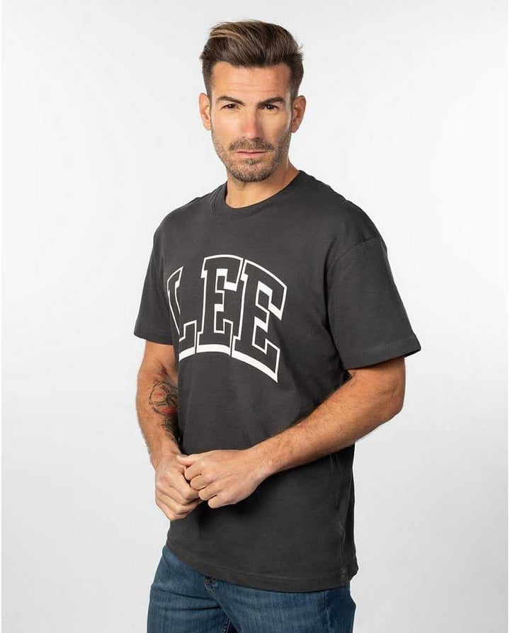 Lee Herren Varsity Tee Shirt S Washed Black, S Washed Black