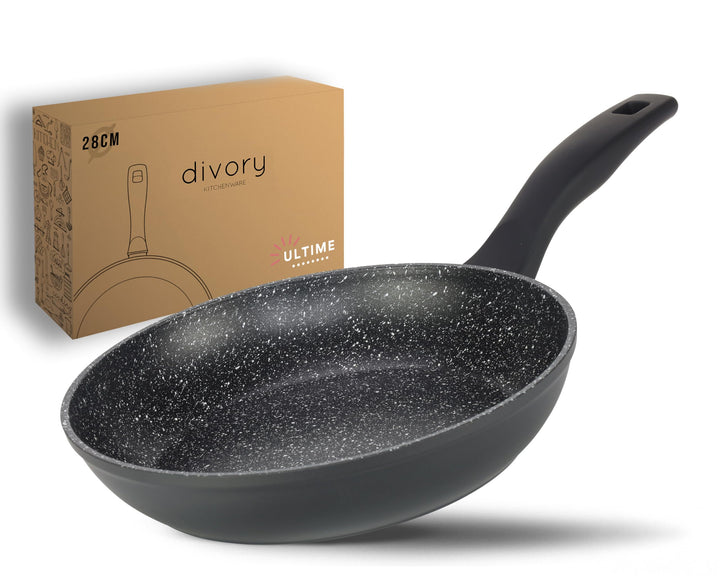 Bratpfanne 28cm Induktion – Antihaft Beschichtete grosse Universalpfanne für alle Herdarten - Sicher