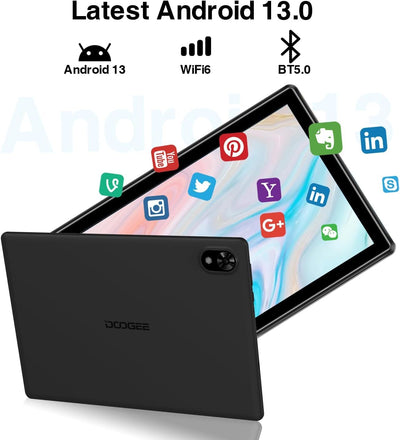 DOOGEE U9 Tablet 10 Zoll Android13 Tablet für Kinder, 7 GB RAM + 64 GB ROM (TF 1TB), 5060mAh Kids Ta