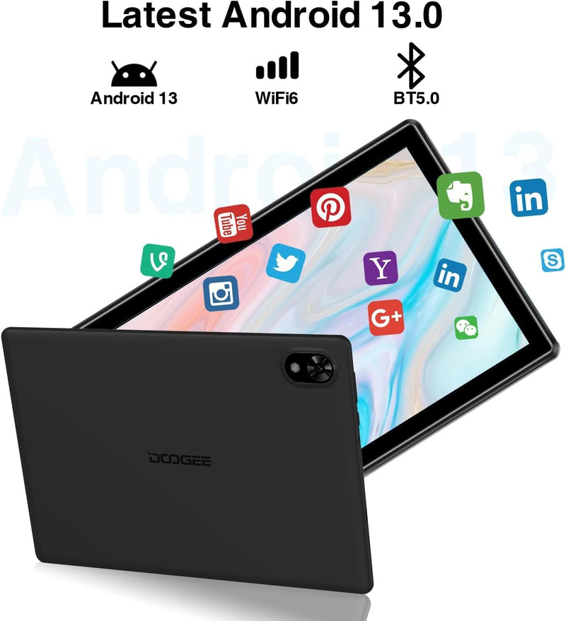 DOOGEE U9 Tablet 10 Zoll Android13 Tablet für Kinder, 7 GB RAM + 64 GB ROM (TF 1TB), 5060mAh Kids Ta