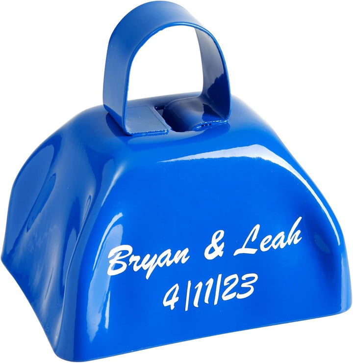 Blue Panda Kuhglocke Cowbell (Set, 12 Stück) - Laute Glocken mit Griffen - Zum Anfeuern bei Sportver