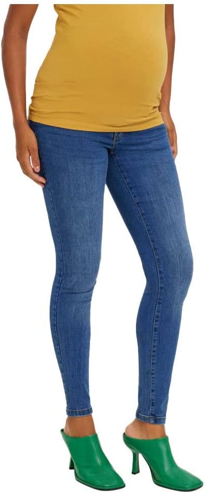 MAMALICIOUS Damen Vmmtanya S Piping Jeans Vi349 Ga Noos M Medium Blue Denim, M Medium Blue Denim