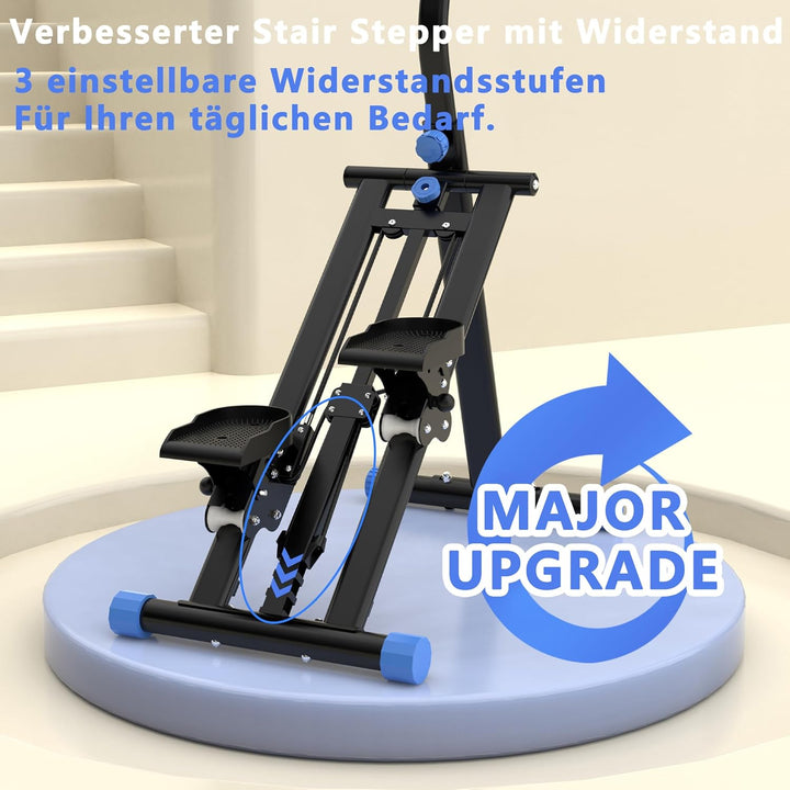 Stair Stepper, Treppenmeister für Zuhause mit 3 Stufen Widerstand, Foldbares Vertical Climber Maschi