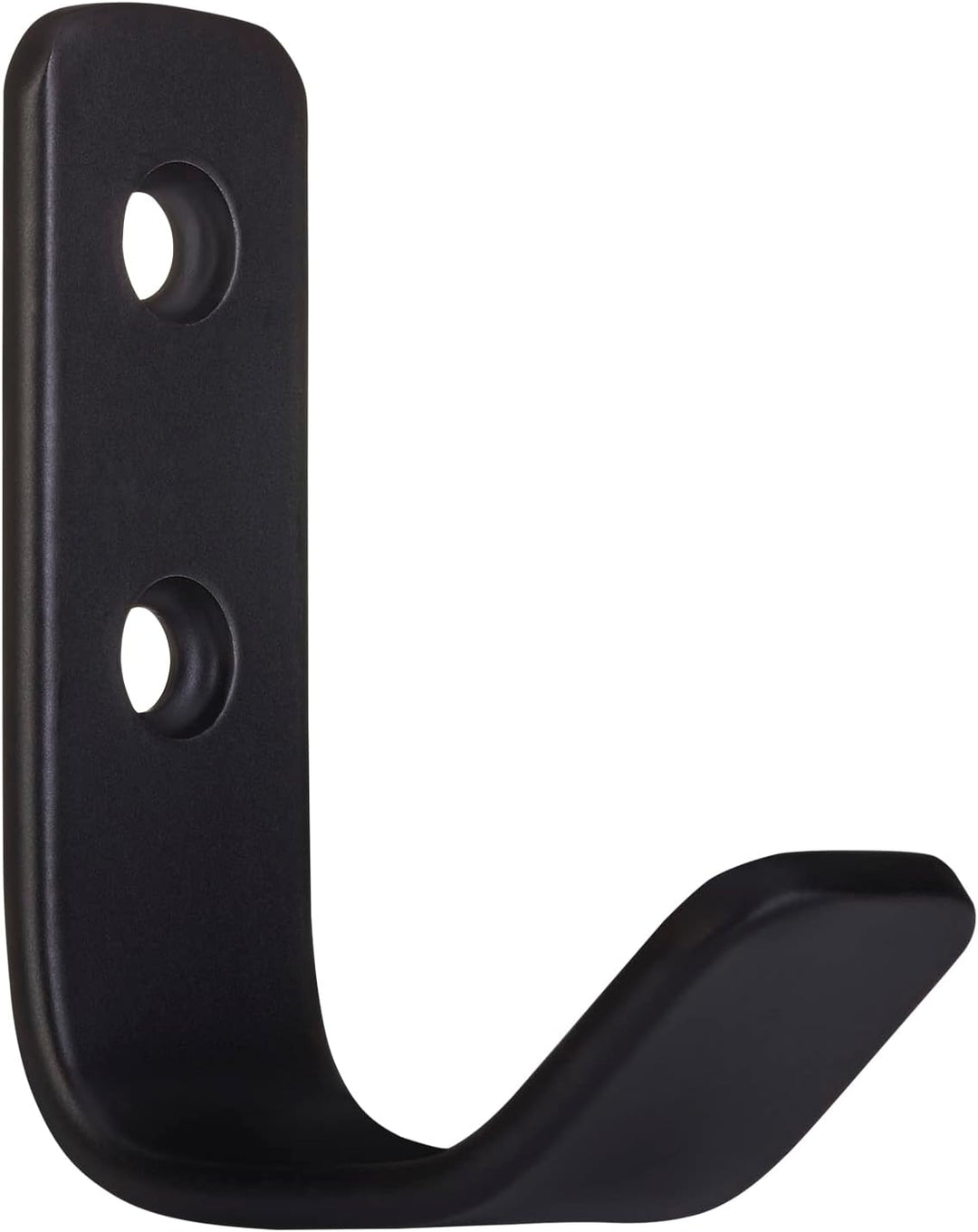 SOTECH 10 Stück Kleiderhaken ALBA echt Edelstahl 58 x 20 mm schwarz matt Garderobenhaken Haken 10 x