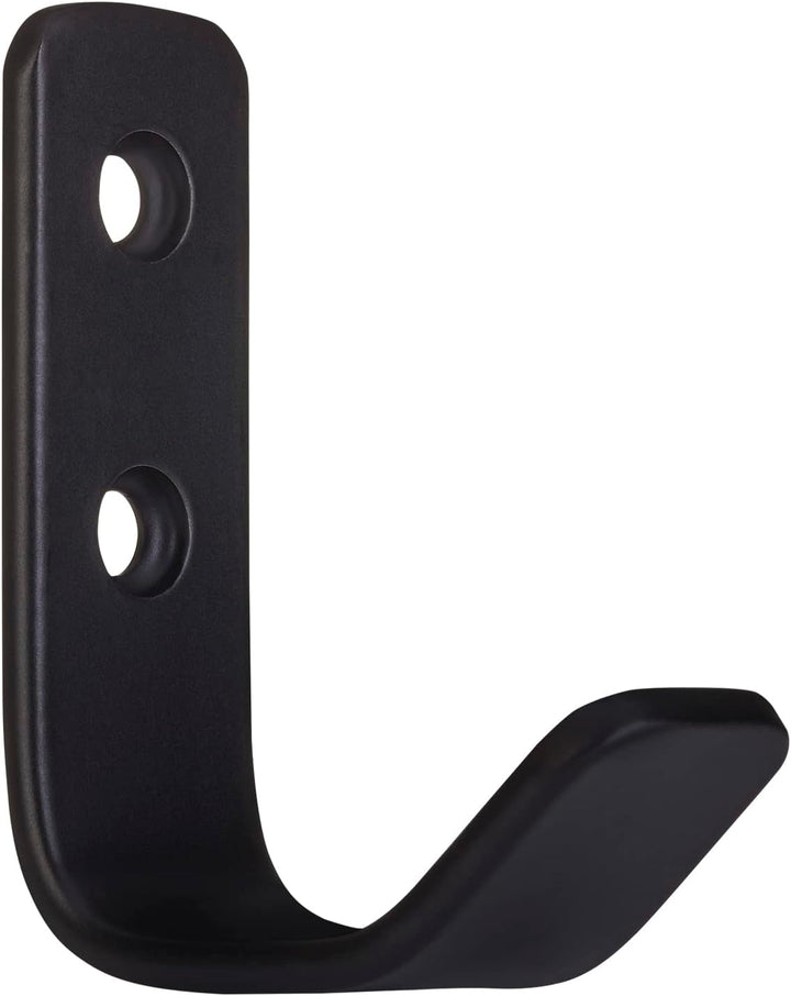 SOTECH 10 Stück Kleiderhaken ALBA echt Edelstahl 58 x 20 mm schwarz matt Garderobenhaken Haken 10 x