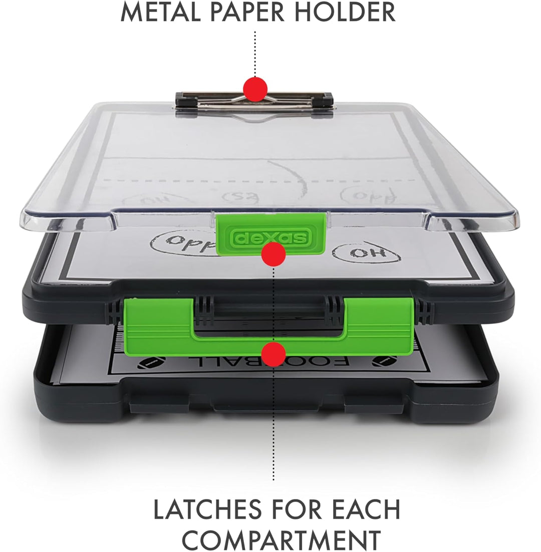 Dexas Clearview Clipcase Dry Erase Klemmbrett, 34 x 24 cm, Grün Grün Klemmbrett, Grün Klemmbret