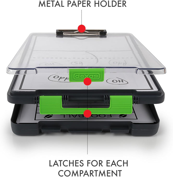 Dexas Clearview Clipcase Dry Erase Klemmbrett, 34 x 24 cm, Grün Grün Klemmbrett, Grün Klemmbret