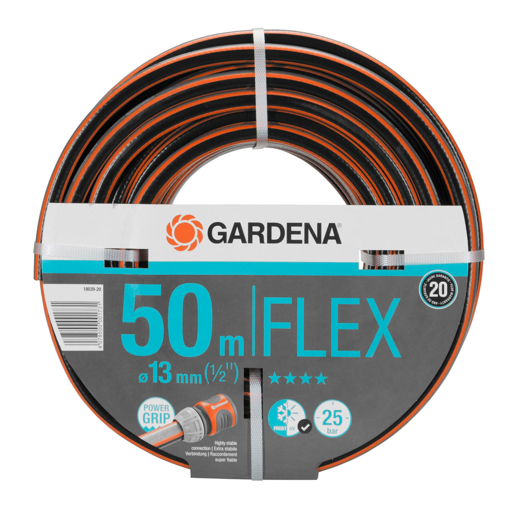 Gardena Comfort FLEX Schlauch 13 mm (1/2 Zoll), 50 m: Formstabiler, flexibler Gartenschlauch mit Pow