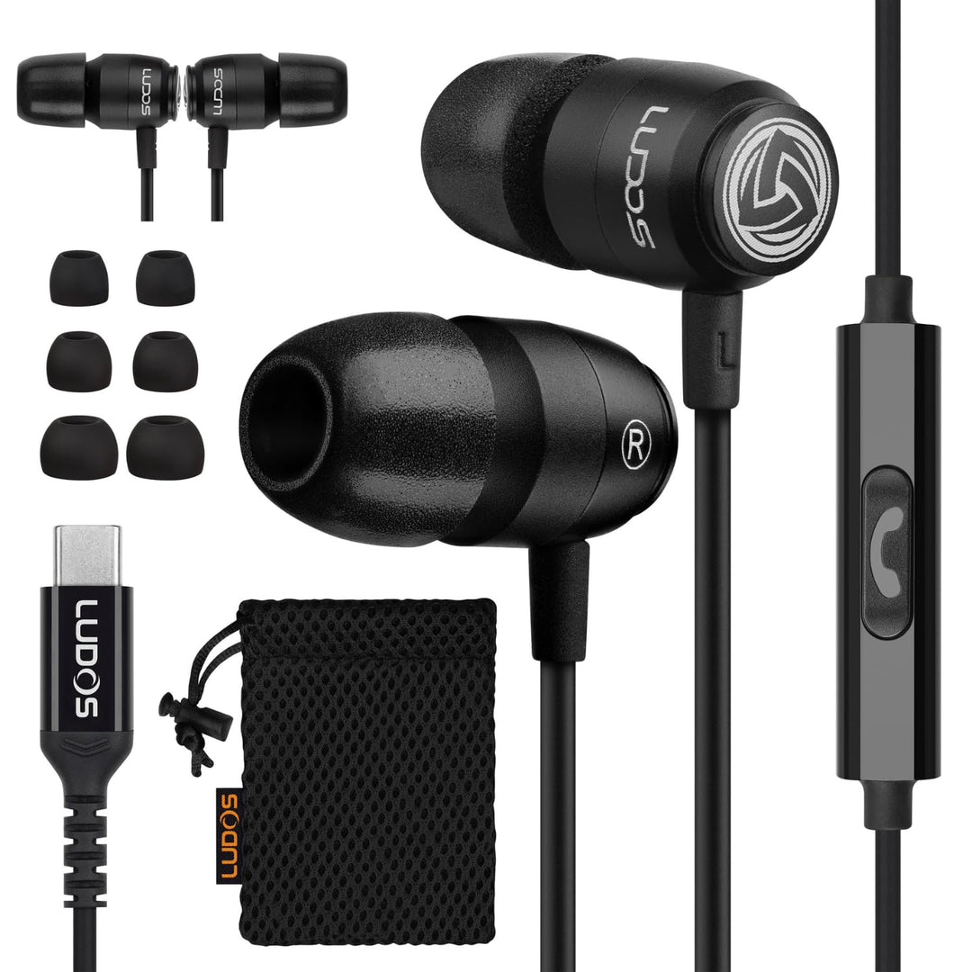 LUDOS Clamor 2 Pro USB C Kopfhörer, 5 Jahre Garantie für iPhone 16 15 Pro Max Plus Samsung Galaxy S2