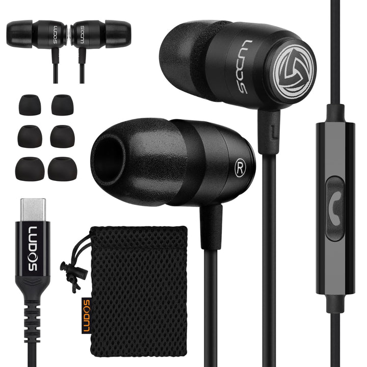 LUDOS Clamor 2 Pro USB C Kopfhörer, 5 Jahre Garantie für iPhone 16 15 Pro Max Plus Samsung Galaxy S2