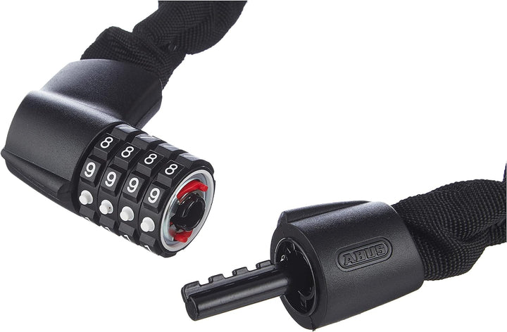 ABUS Kettenschloss Tresor 1385 – Zahlenschloss aus gehärtetem Stahl – 7 mm starke Vierkantkette – AB