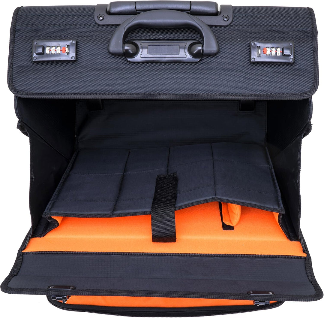 Davidts Businesstrolley - Pilotenkoffer - Laptoptrolley 17" und 10" Tablet - 47x40x25cm