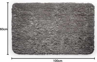 Beautissu Badematte rutschfest 100x60 cm – Duschvorleger Hochflor Badteppich rutschfest Waschbar Sha