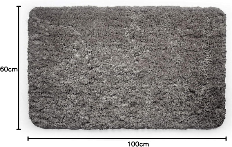 Beautissu Badematte rutschfest 100x60 cm – Duschvorleger Hochflor Badteppich rutschfest Waschbar Sha