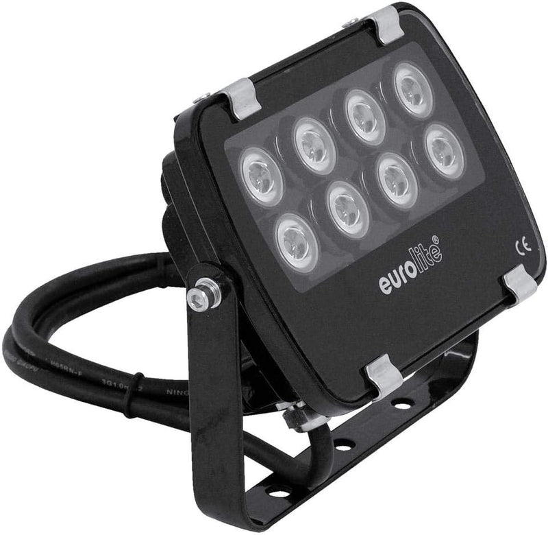 EUROLITE LED IP FL-8 blau 60° | Outdoor-Scheinwerfer (IP56) mit 8 x 1-Watt-LED und 60° Abstrahlwinke