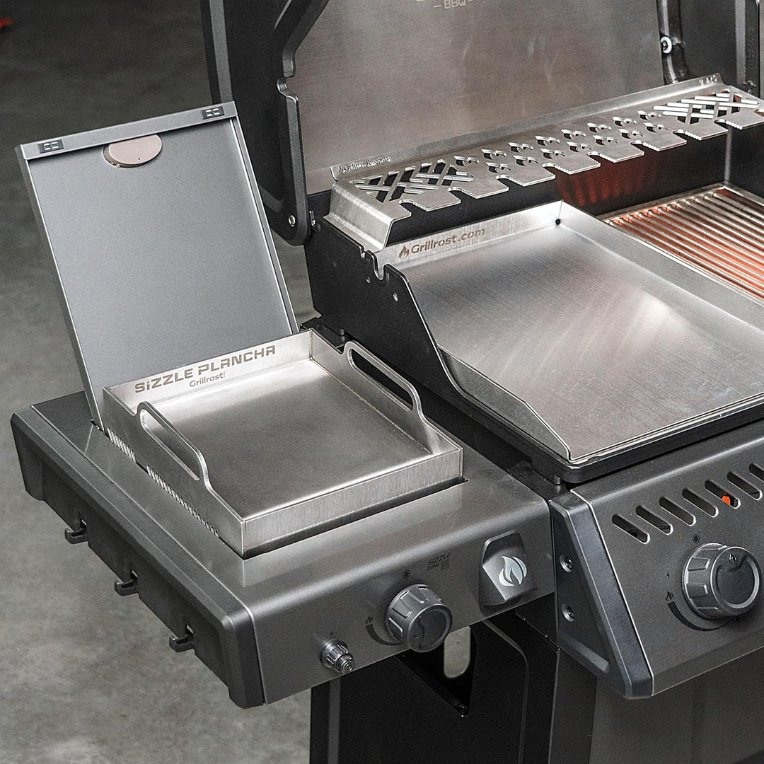 Grillrost.com Das Original Sizzle Plancha Weber und Napoleon - passend für Seitenbrenner und Sizzle