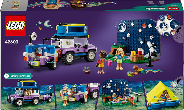 Lego Friends Sterngucker-Campingfahrzeug Set mit Geländewagen-Auto und Spielzeug-Teleskop, Geschenk