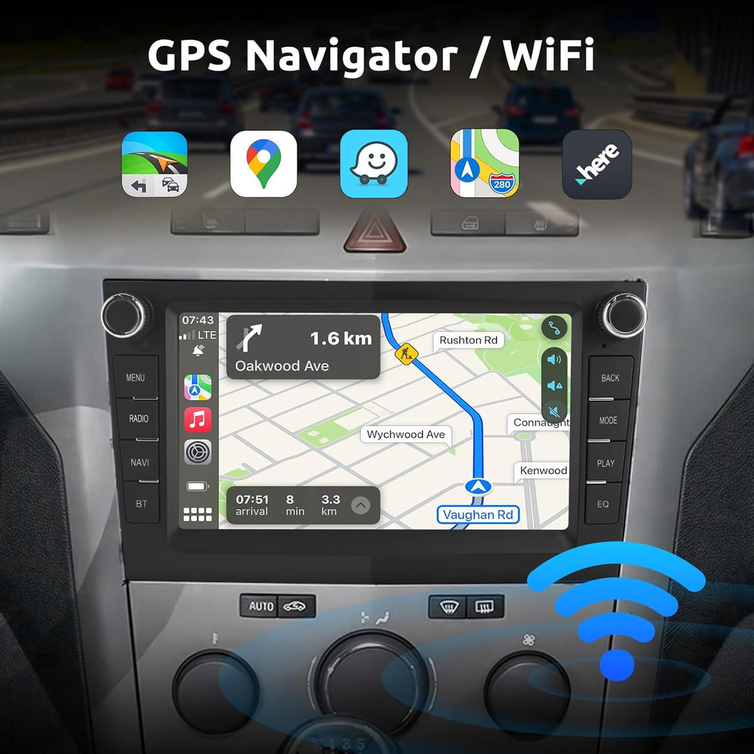 ESSGOO True 4+64G Wireless Autoradio mit Android Auto und CarPlay Für Vauxhall Opel Corsa C D Zafira