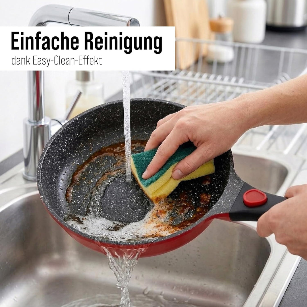 Stoneline Imagination PLUS Topf und Pfannenset, 8-teilig, mit Deckel und abnehmbarem Griff, Induktio