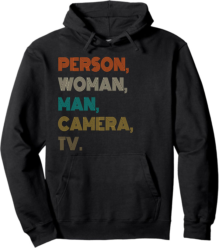 Person Women Man Camera TV Pullover Hoodie