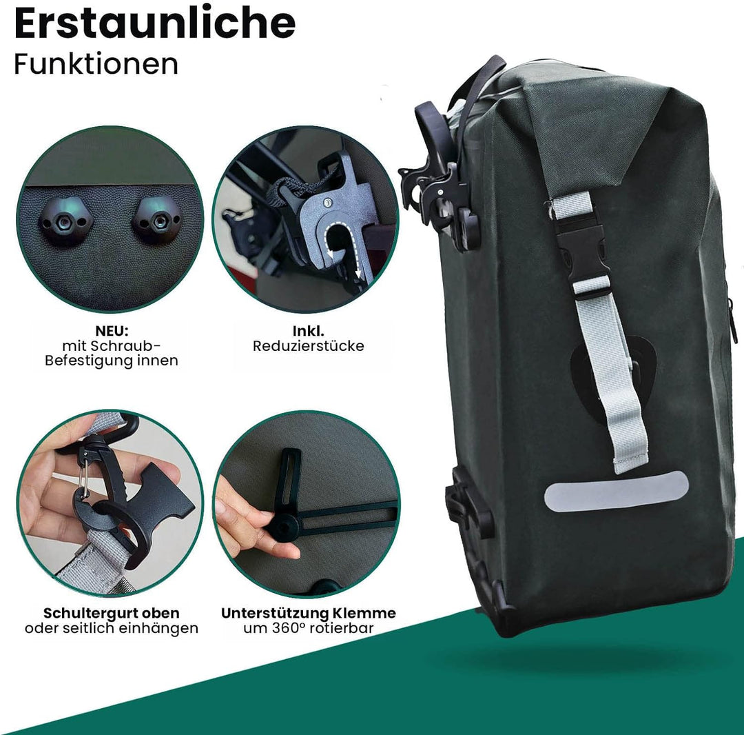 Bomence Gepäckträgertasche wasserdicht gross, Fahrradtaschen für Gepäckträger, Packtaschen Fahrrad 2