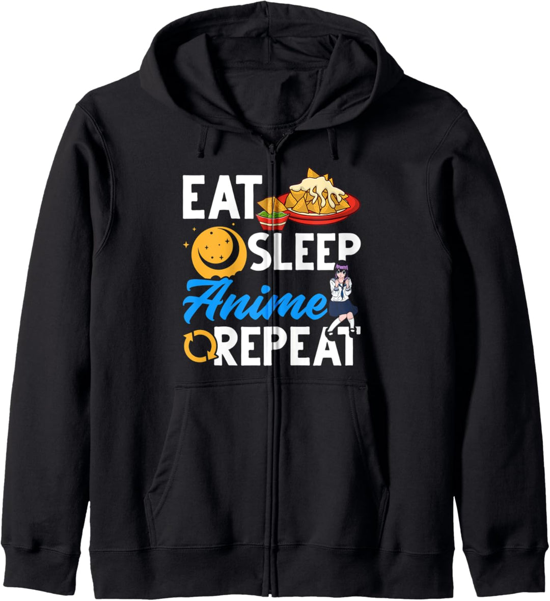Japanischer Manga Otaku Kawaii Mexiko Nachos Lustiges Anime Kapuzenjacke