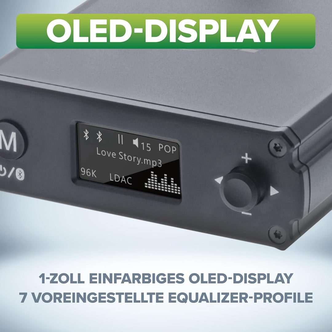 InLine Bluetooth 5.1 HiFi Audio Receiver, Empfänger, USB-C, Cinch Stereo, optischer Toslink Anschlus