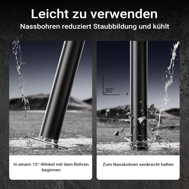 Wiltec Diamantbohrkrone Typ 2 (Mesh) Ø 67 mm, Bohrkrone 450 mm, 1¼ UNC Nassbohrkrone, Diamantbohrer