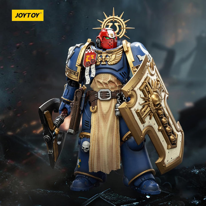 JOYTOY Warhammer 40K Ultramarines Metaurus with Power Axe, Stormshield and Plasma Pistol 1/18 Action