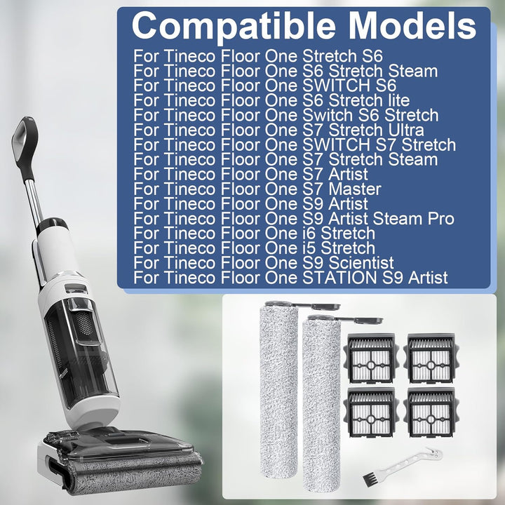 Bürstenrolle Filter Ersatzteile für Tineco Floor One Stretch S6/Switch S6/ Floor one S6 stretch lite