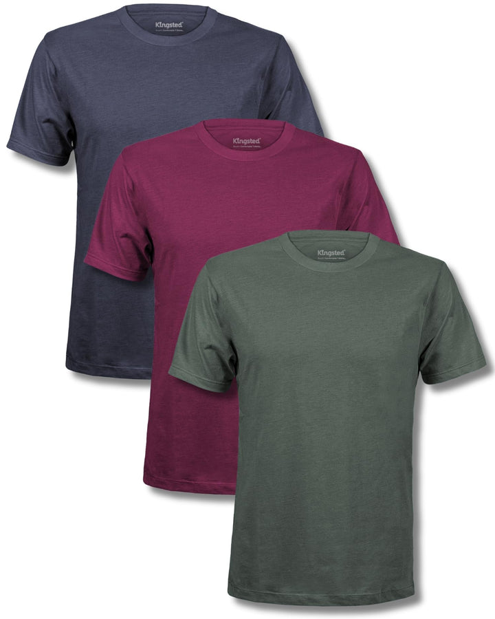 Kingsted Herren Klassische Einfarbige Herren-t-Shirts T-Shirt (4er Pack) L Essential 3er-pack, L Ess