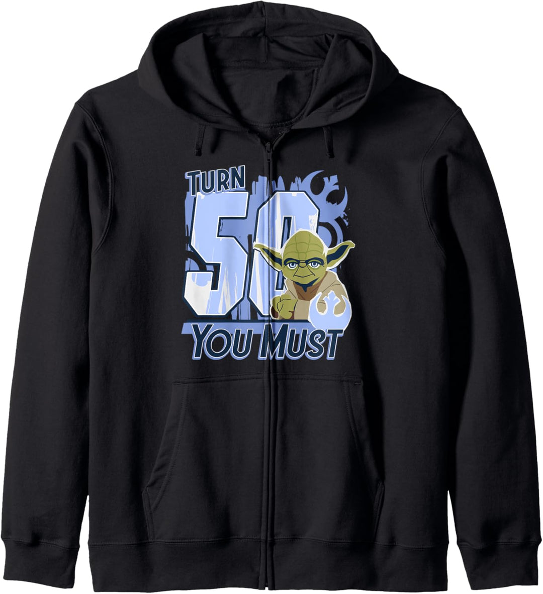 Star Wars Yoda Turn 50 You Must Rebel Logo Portrait Kapuzenjacke