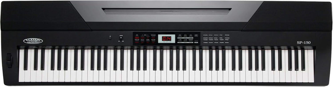 Classic Cantabile SP-150 BK Stagepiano SET inkl. Ständer (88 Soft-Touch Tasten, Anschlagdynamik, MID