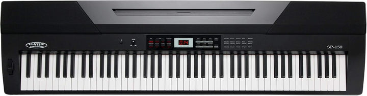 Classic Cantabile SP-150 BK Stagepiano SET inkl. Ständer (88 Soft-Touch Tasten, Anschlagdynamik, MID