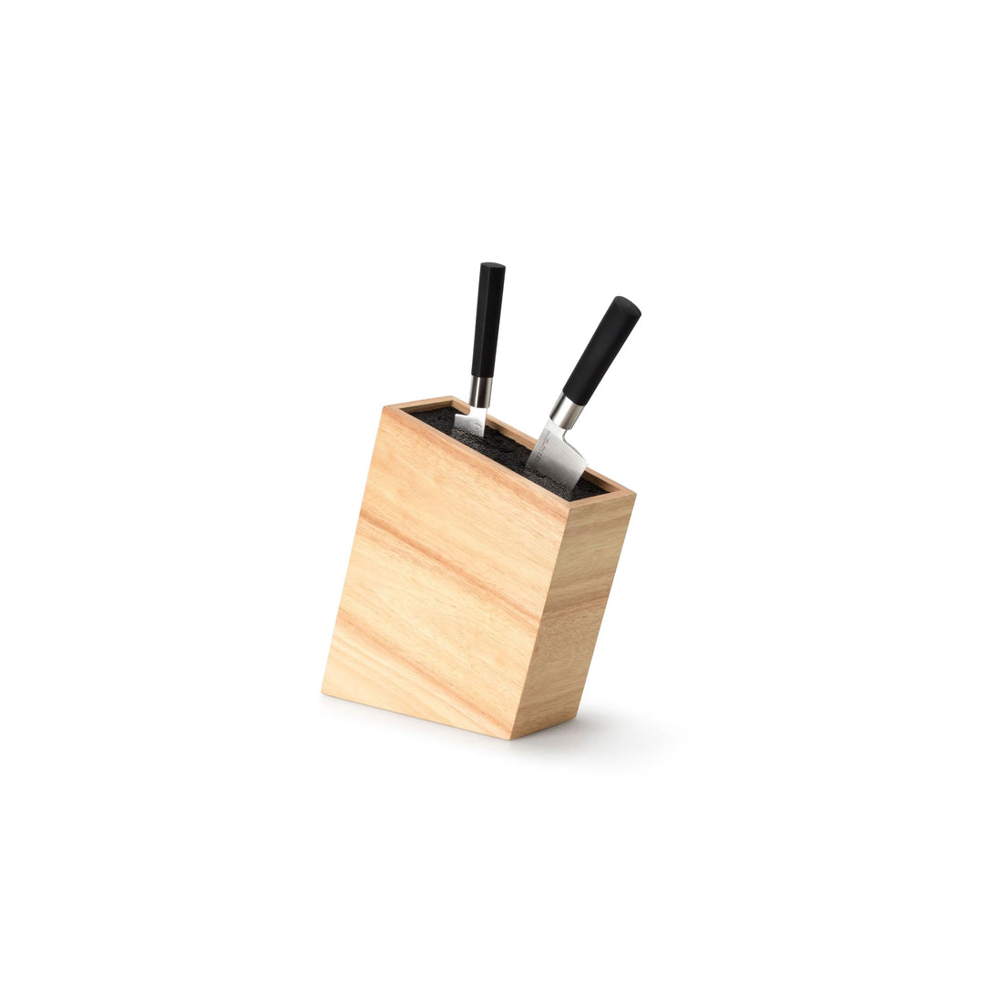 Continenta Kitchen Accessories 3316 Küche Zubehör Messerblock mit flexibel Einsetzen, hellbraun, Hol