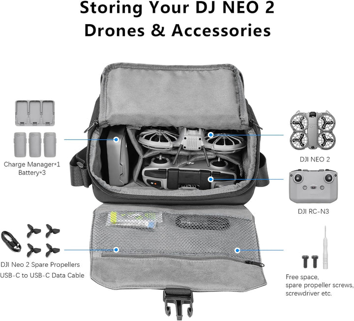 FPVtosky Schultertasche für DJI Mini 5 Pro/4/3/ Mini4K/Flip/NEO 2 Serie, Reisetasche und Case für Ma