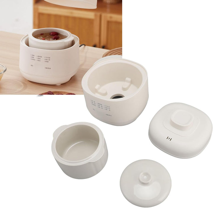 Mini Electric Eintopftopf 200W 1l Keramik Suppe Brei Kocher Anti Trockenbrand Kleiner Slow Cooker mi