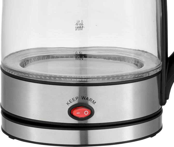 Siberg Teekocher Set 3-in-1 – Türkische Teemaschine mit 1,8L Wasserkocher, 800ml Glaskanne, 2200W Le