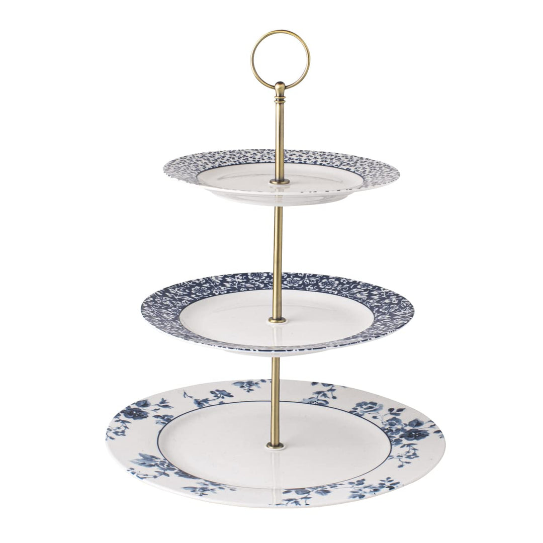 Laura Ashley Blueprint Collectables Giftset Etagere 3-Laags Porzellan, Etagere 3-Laags