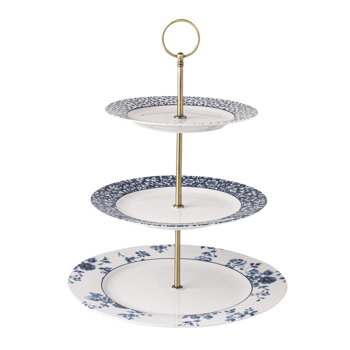 Laura Ashley Blueprint Collectables Giftset Etagere 3-Laags Porzellan, Etagere 3-Laags
