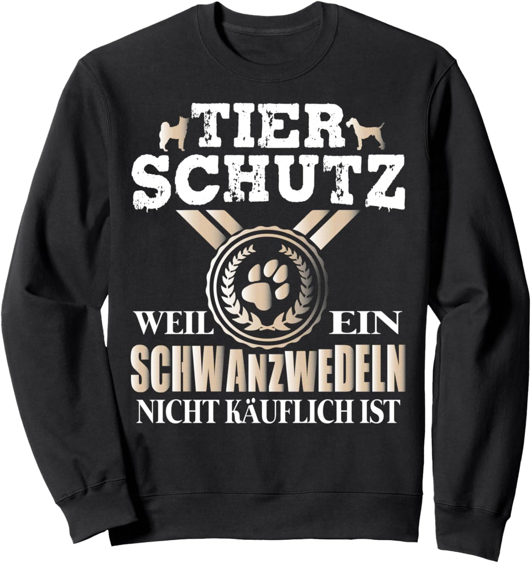 Tierschutz Schwanzwedeln Hundebesitzer Sweatshirt