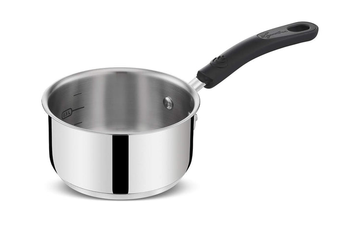 Lagostina Praktische Stielkasserolle mit langem Griff für Induktion, grau, 14 cm, Stahl 18/10