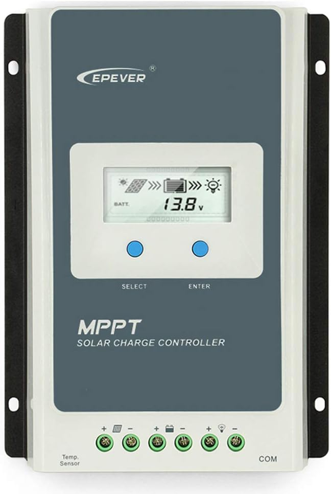 EPEVER 30A MPPT Solar Laderegler 12V 24V DC Automatisch Identifizierung mit LCD-Display Hintergrundb