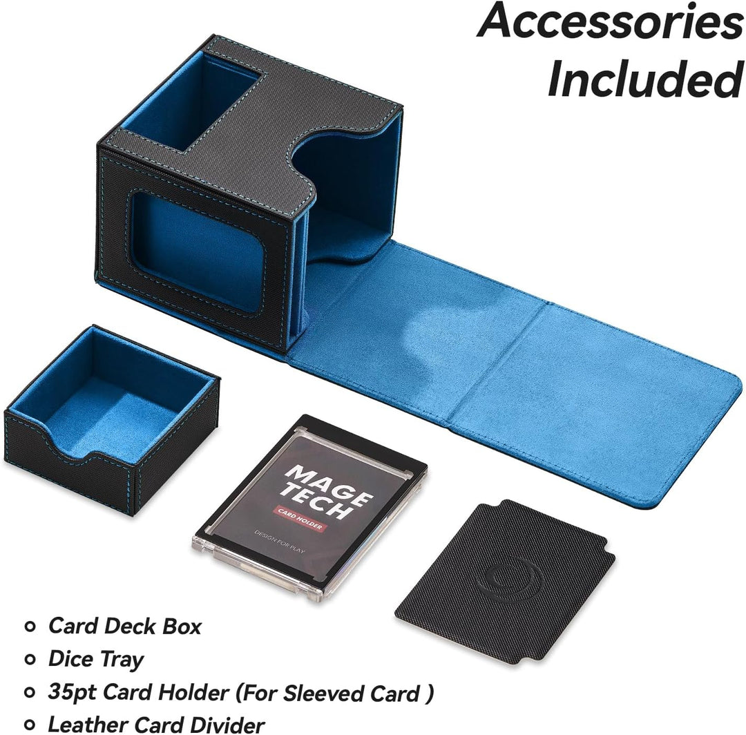 Commander Deckbox für MTG - Patentiertes Design, Commander Display, passt für 100 doppelt eingehüllt