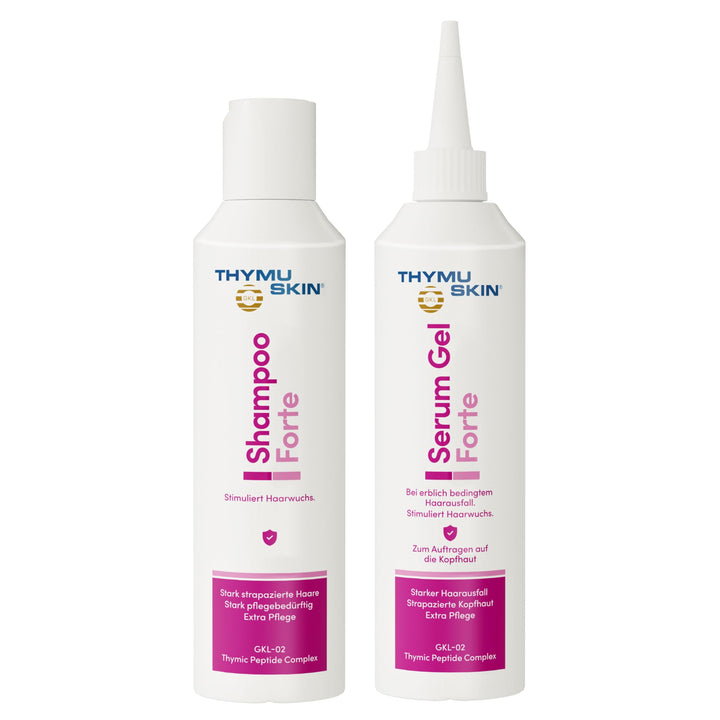 THYMUSKIN Forte Set, 1er Pack (1 x 200 ml Shampoo & 1 x 200ml Serum)