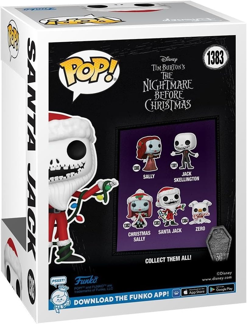 Funko Pop! Disney: The Night Before Christmas 30th - Santa Jack Skellington - The Nightmare Before C
