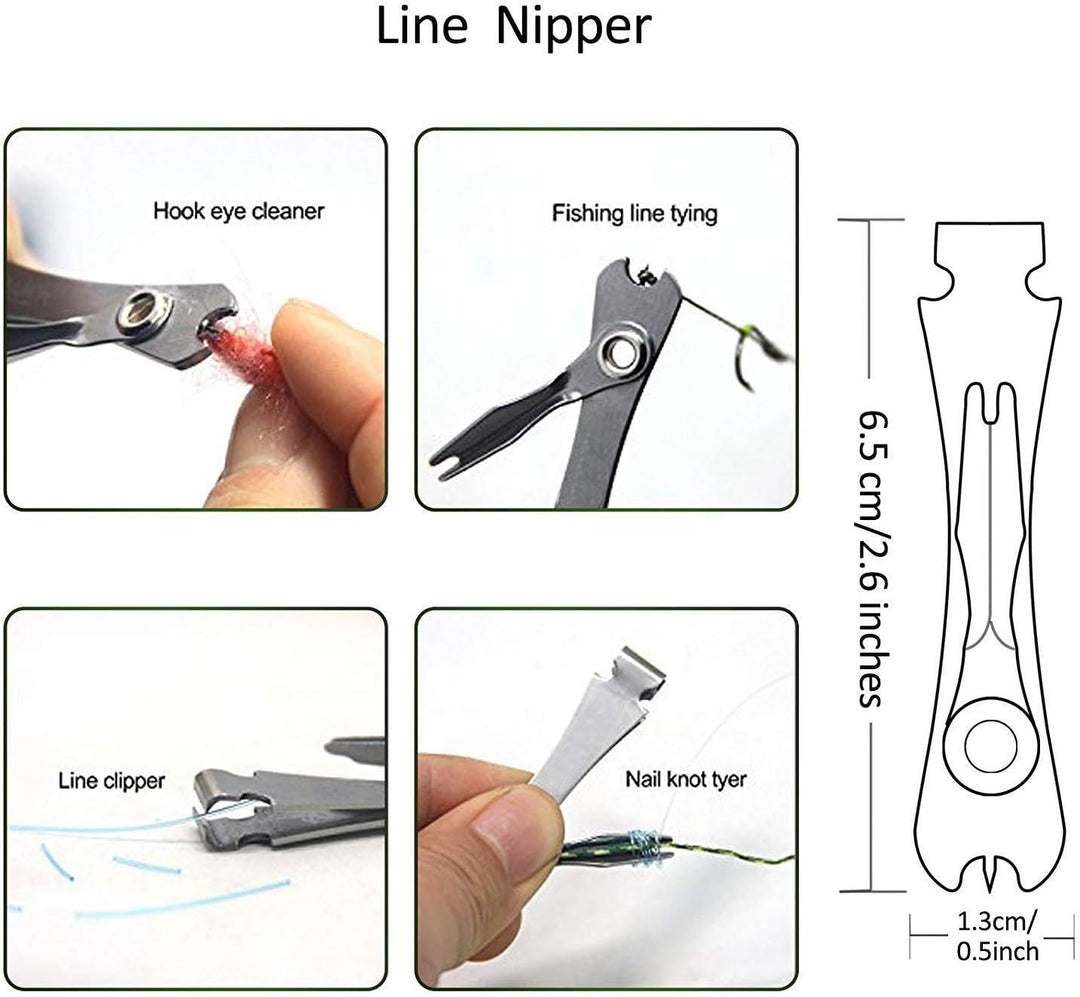 MAXIMUMCATCH Fliegenfischen Zubehör Kombi Schnur knipser/Retractor/Hanken-Lösezange /Vorfachstrecker