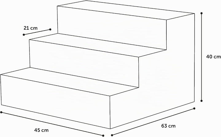 HUNDETREPPE VELTA M GRAU 45x63x40CM