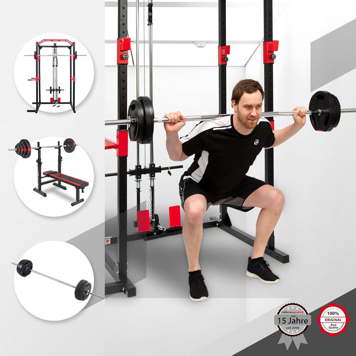Ultrasport Hantelscheiben, 4 Hantelgewichte im Set,15Kg oder 25Kg, Standard 30-mm-Bohrung, nutzbar m